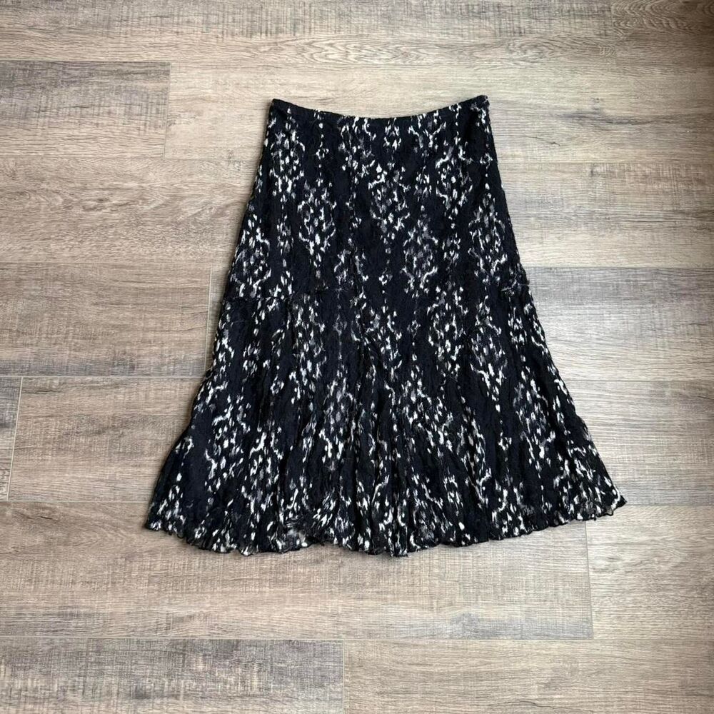 Black Lace Maxi Skirt Coldwater Creek Size S